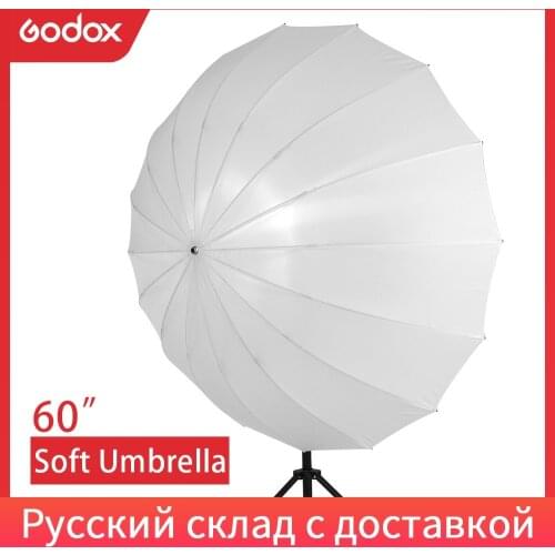 Godox Studio Photogrphy Umbrella 60" / 150cm White Translucent Soft Umbrella with Large Diffuser Cover for Studio Shooting