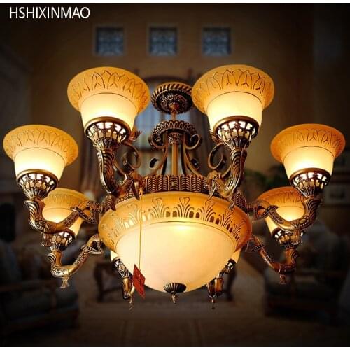 HSHIXINMAO High-end European retro Chandelier Copper plated lamp8020