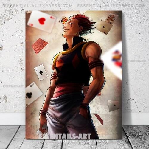 HxH Anime Hisoka Morow Poster Canvas Wall Art Painting Decor Pictures Bedroom Study Living Room Home Decoration Prints