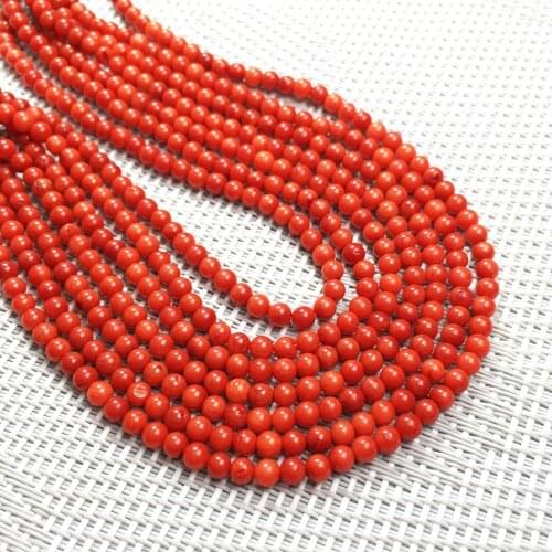 Artificial coral beads Round shape Punch loose beads isolation bead for Jewelry Making DIY for bracelet necklace Accessories