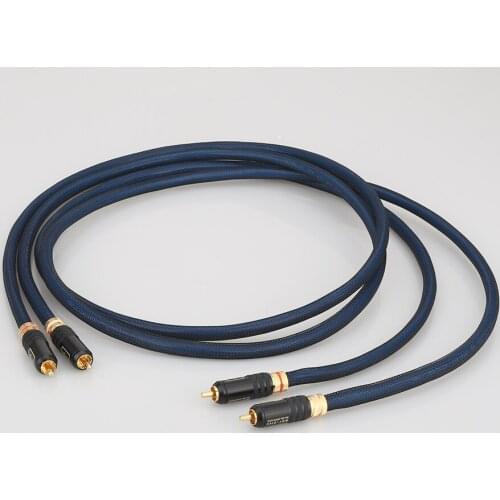 Audiocrast A10 Pair Rca Cable Top Graded Silver Plated RCA Male to Male Cable With WBT0144 RCA Plug Cable