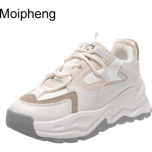 Moipheng Shoes Women Breathable New Trending Autumn Models White Shoes Wild 2021 Patchwork Sneakers Women Zapatillas De Deporte