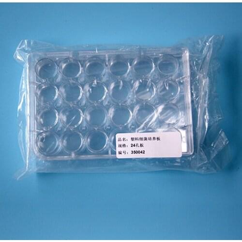 Laboratory analysis Disposable Plastic Polystyrene Petri Dishs 24 well,Sterile,pack of 3pcs