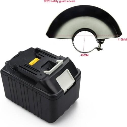1pcs 9000mAH li-ion battery for makite BL1860 and 2pcs Metal Safety Guard Protector Wheel Cover for Makita 9523 Angle Grinder