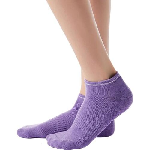 KoKossi Fitness Terry Round Toe Yoga Socks Shockproof Breathable Skin-friendly Comfortable Elasticity Anti-slip PVC Non-pilling
