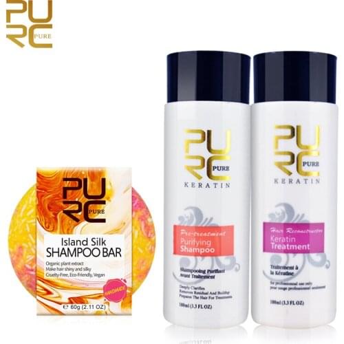 Jojoba oil Island Silk Soap Bar Clarifying Shampoo and Straighten Hair Keratin Treatment Nourishing Hair Care