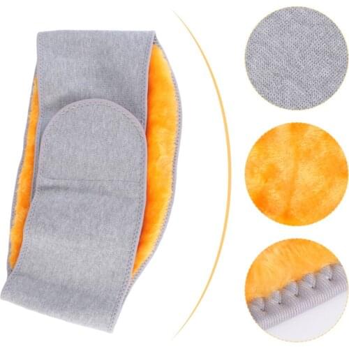 Men Winter Thicken Thermal Plush Waist Warmer Lumbar Support Belt Cozy Warm Abdominal Protector Stomach Body Wrap Band Bac