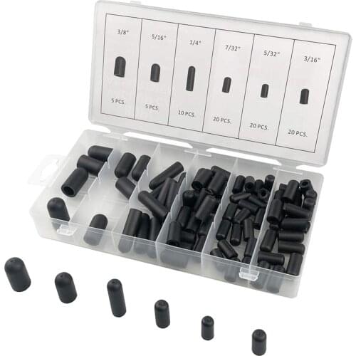 80-pack Empty CapAssortment Kit 5/32 'to 3/8' for Manifold Accessory