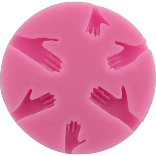 New Human Hand Fondant Cake Decorating Tools Silicone Mould Clay Candy Molds Gumpaste Chocolate Moulds drop shipping