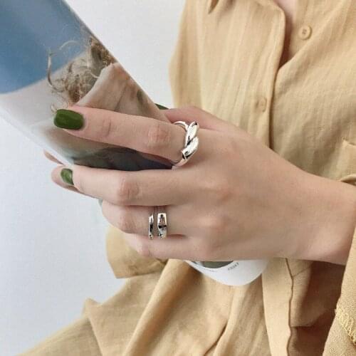 Charm 925 sterling silver rings for women,X letter kont Shaped Adjustable opening size,party cocktail ring fine jewelry gifts