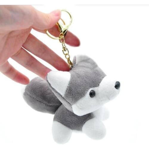 Plush Husky Dog Stuffed Animals Pendants Keychains Ornaments Accessories Bag Backpack Charm Decorations Gifts for Girls Friends