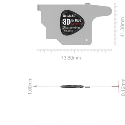 QianLi 3D Disassemble Card Screen Teardown Tools For Mobile Phone LCD Screen Separation Layering Open With Bent Side