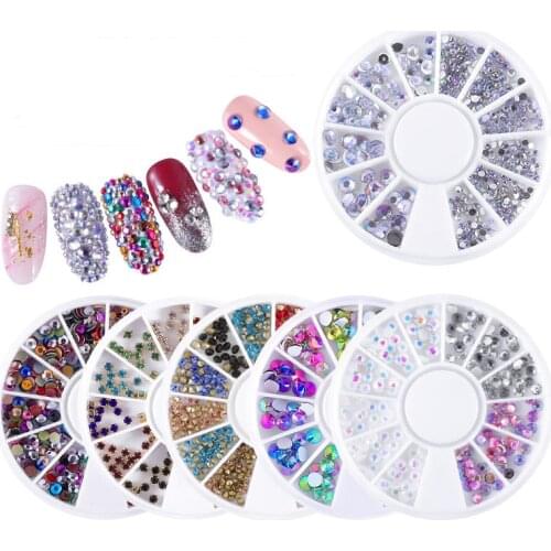 Mixed Color Nails Art Rhinestones Acrylic Sticky Nail Beads Irregular DIY Handmade Clothing Phone Jewelry Decoration Accessories