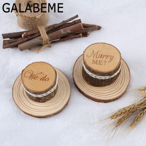 Marry me,WE DO wooden wedding ring box with lace engagement ring box holder rustic wedding decoration centerpieces