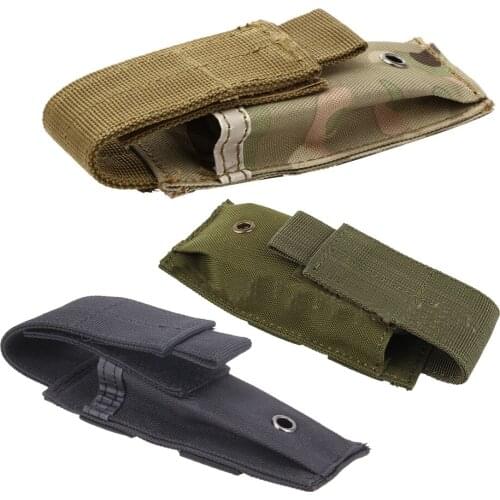 Tactical Single Pistol Magazine Pouch Knife Flashlight Sheath Bag Outdoor Camping Hunting Knife Light Holster Bag With Belt Clip
