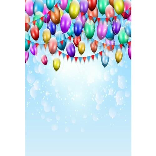 VinylBDS Dreamlike Balloons Photography Backgrounds Customize Birthday Backgrounds For Photo Studio Microfiber Photo Backdrop