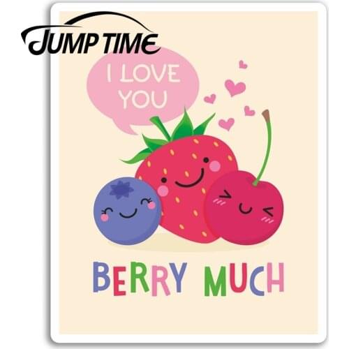 Jump Time for Love You Vinyl Stickers Berries Fruit Sticker Laptop Luggage Bumper Decals Waterproof Car Accessories