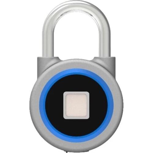 Waterproof Bluetooth Fingerprint Round Padlock Smart Fingerprint Door Lock for Door and Bike
