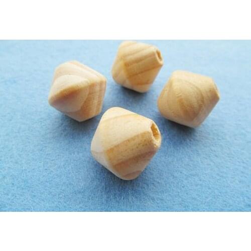 100pcs 25mm Spinning Top Wood Large Hole Spacer Beads Pendant Charm Finding DIY Accessory Jewellery Making