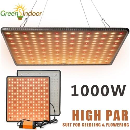 1000W Indoor LED Grow Light Panel Greenhouse Cultivation Growing Lamps Warm White Red Phytolamp For Seedling Flowering High PAR