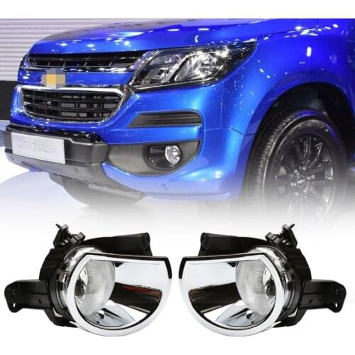 M&C For Chevrolet Colorado S10 2016-2018 2PCS Car Fog Light Front Spot Working Lamp Chrome Cover Fog Lamp Car Replacement