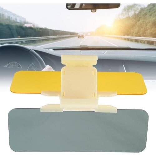 2 in 1 Car Sun Visor Anti Sunlight Dazzling Glass Goggle Day Night Vision Interior Driving Mirror Fold Flip Down Clear View