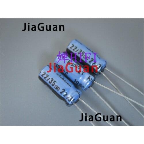 20pcs Genuine NICHICON KT 35V22UF 5X11MM Audio Electrolytic capacitor blue kt 22uF/35v hot sale 22UF 35V