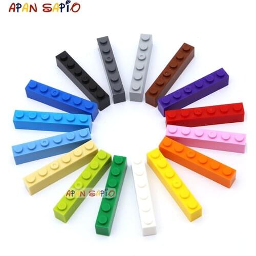 200pcs 1x6 Dot DIY Building Blocks Thick Figures Bricks Educational Creative Size Compatible With 3009 Plastic Toys for Children