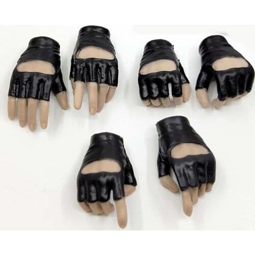 3 Pair Hand Glove model 1/6 scale hand model for 12in Motorcycle girl action figure toys