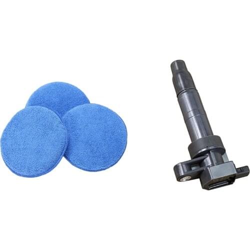 3 Pcs Microfibre Foam Sponge Polish Wax Pads & 1 Pcs for 2005-2015 Hyundai Kia 2.4L 3.3L 3.5L 3.8L V6 Ignition Coil