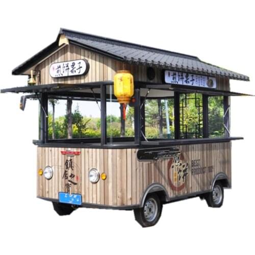 340*194*238cm outdoor use house type fast food cart street snack trailer