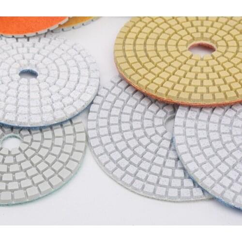 8/9pcs Diamond Polishing Pads 4 Inch Wet/Dry Set for Concrete Granite Stone Buffing Concrete Marble Grinding Discs