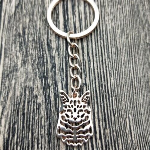 New Maine Coon Cat Key Chains Fashion Pet Cat Jewellery Trendy Maine Coon Cat Car Keychain Bag Keyring For Women Men