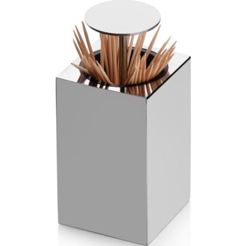 Kitchen Table Decoration 304 Stainless Steel Toothpick Holders Press Boxes