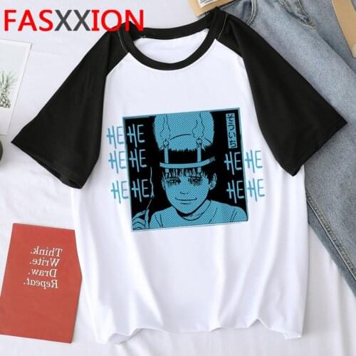 Junji Ito t-shirt male vintage harajuku kawaii casual graphic tees japanese summer top aesthetic kawaii