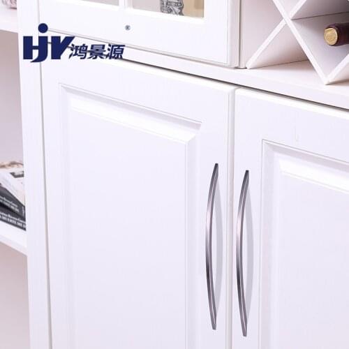 HJY Modern Pull Handle Cupboard Wordrobe Door Aluminual Alloy Handles Drawer Simple Handle with Beautiful Lines Dignified D036