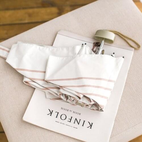 Mini Pocket Women Umbrella Rain Folding Ultra Light Small Ladies Parasol Uv Protection Umbrella Windproof Compact Travel Y6S