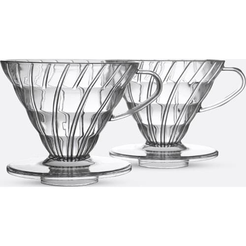 Coffee filter cup V60 drip type heat-resistant resin hand coffee pot filter cup brewing filter cup cup filter