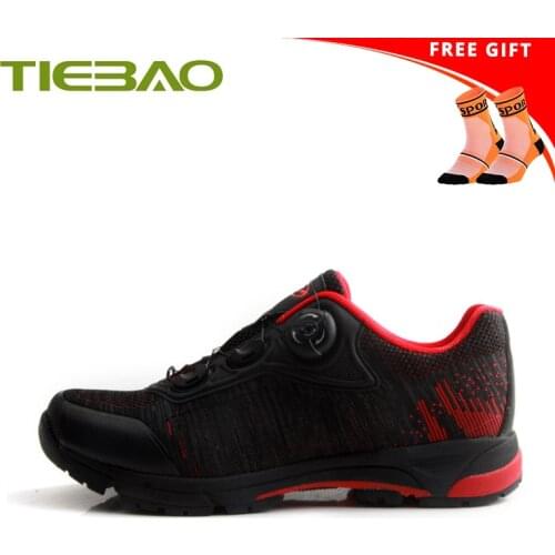 Tiebao sapatilha ciclismo mtb Cycling shoes men women breathable self-locking mountain bike sneakers flying woven mtb SPD shoes