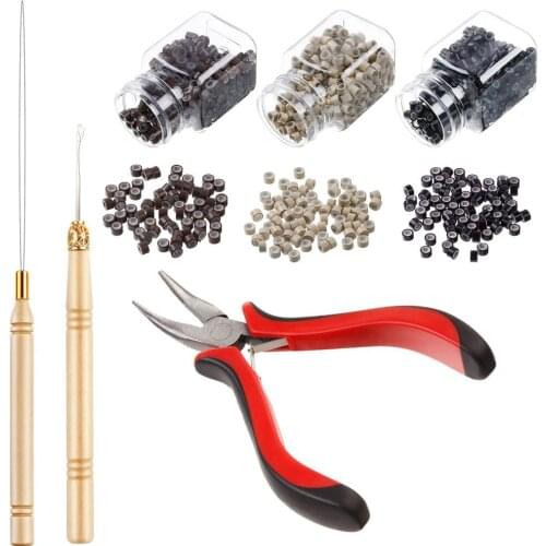Micro Hair Extension Rings Beads Hair Extension Pliers For Fusion Capsule Hair Keratin Glue Remove Remover Hair Extension Tools