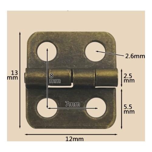 Mini Mini small hinge gift box hardware iron hinge wooden box pocket loose leaf antique hinges DIY accessories