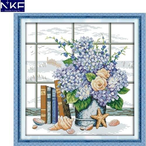 NKF Elegant Embroidery Cross Stitch Counting Pattern Handicraft DIY Kit Cross Stitch Kit Cross Stitched for Home Decoration