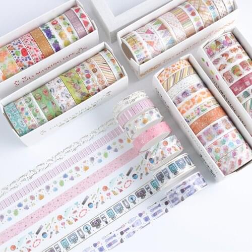 10 PCS/lot washi tape set vintage masking tape grid washitape washi tapes cute christmas cinta adhesiva decorativa papeleria