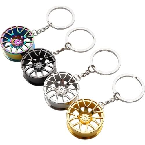 2021 New Hot Creative High Quality Wheel Hub Rim Model Mans Keychain Car Key Chain Cool Gift