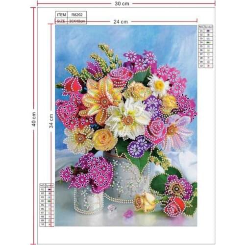 New Beautiful Flowers 5D Special Shaped Diamond Painting Embroidery Needlework Rhinestone Crystal Cross Craft Stitch Kit DIY