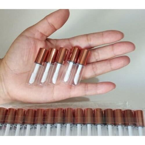 Wholesale 50-500pcs 1.2ml Empty Lip Gloss Tube DIY Plastic Elegant Liquid Lipstick Container Round Lipgloss Lip Balm Bottle