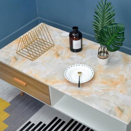 Nordic style soft glass PVC tablecloth Imitation marble Coffee table desk table mat waterproof non-slip table cover decoration