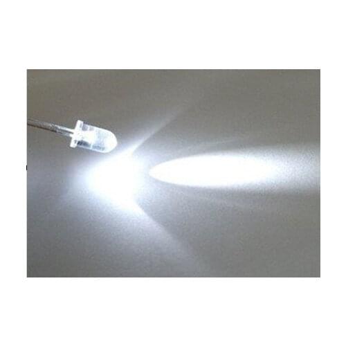 5mm White 14000-16000MCD 21000-23000MCD 22000-25000MCD transparent round head 2Pin light-emitting diode LED Lamp beads