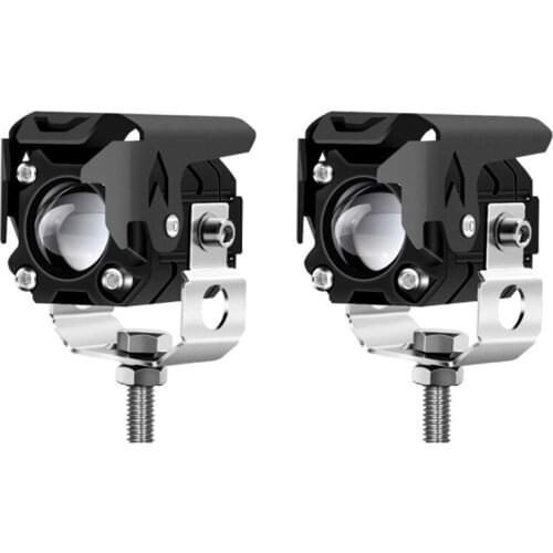 Motorcycle LED Driving Fog Lights 60W 6000LM Amber White Lights 1.3Inch Aux Spotlight Headlight for Yamaha ATV UTV,2PCS