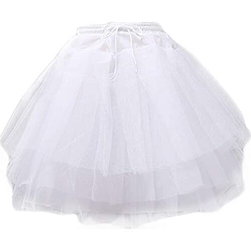 New Spring Design Women Girl Hoopless Petticoat Crinoline 3 Layers Tutu Skirts Knee Length